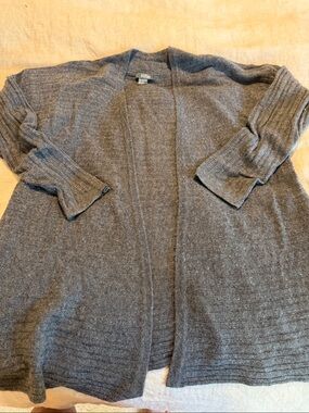 Cashmere Gray Open-Front Women’s Sweater Cardigan